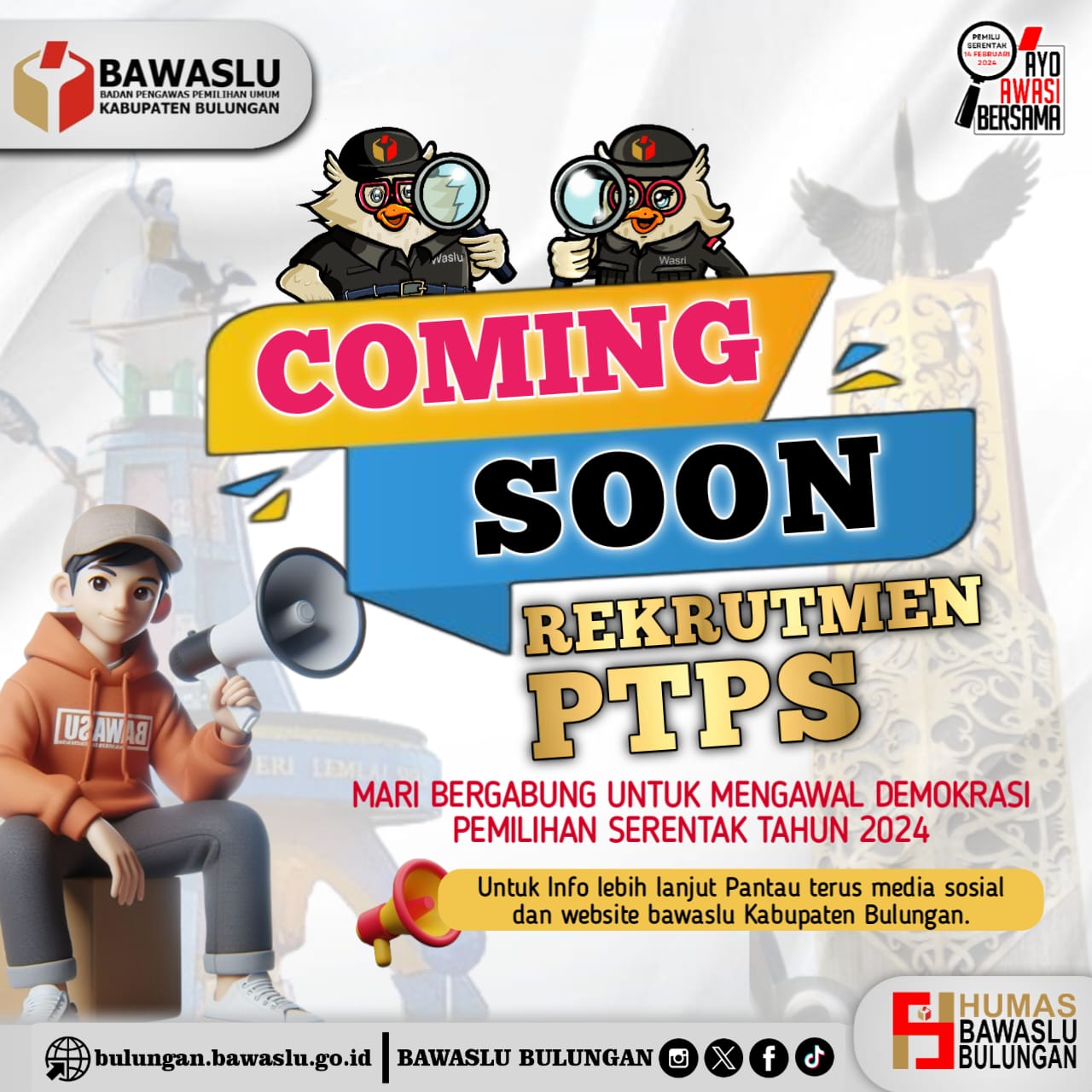 Bawaslu Bulungan Buka Rekrutmen PTPS, Ini Jadwal Lengkap Pendaftarannya