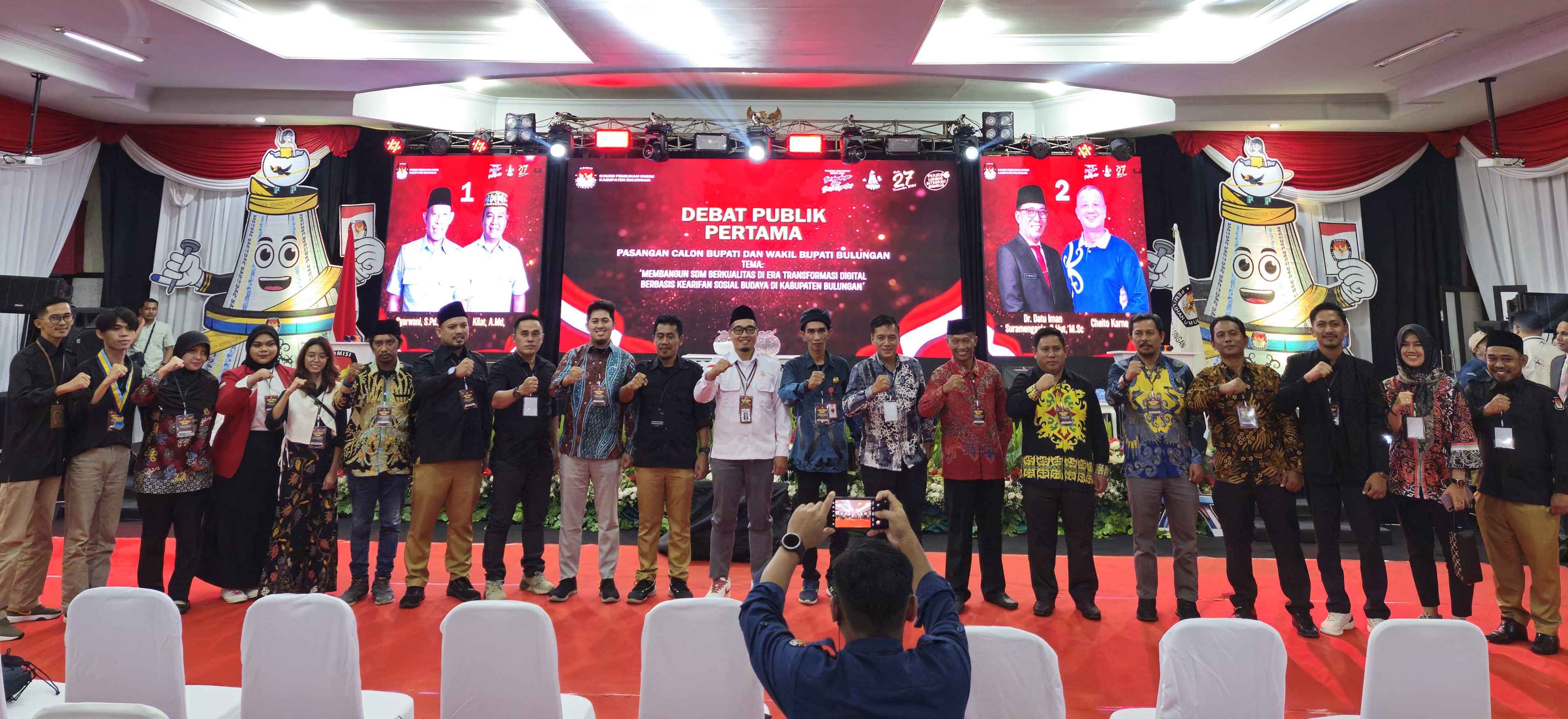 Foto: Pelaksanaan debat publik pertama Pilkada Bulungan 2024 berjalan sukses dan lancar