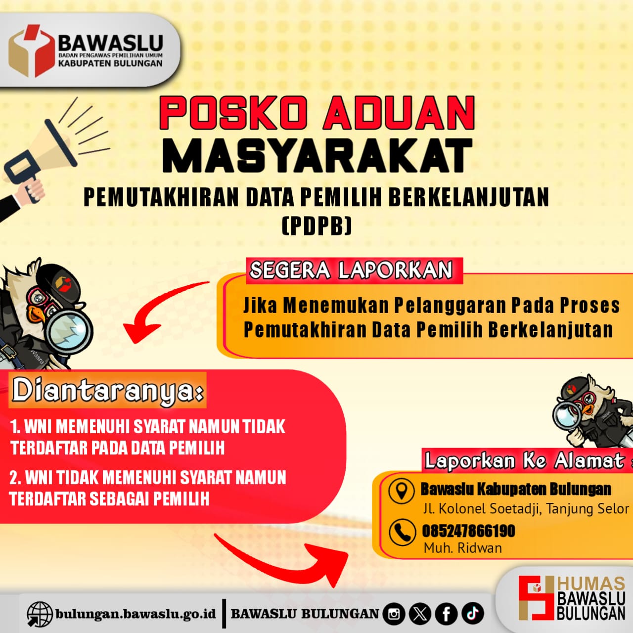 Bawaslu Bulungan Buka Posko Aduan Pemilih: Warga Diajak Kawal Hak Pilih