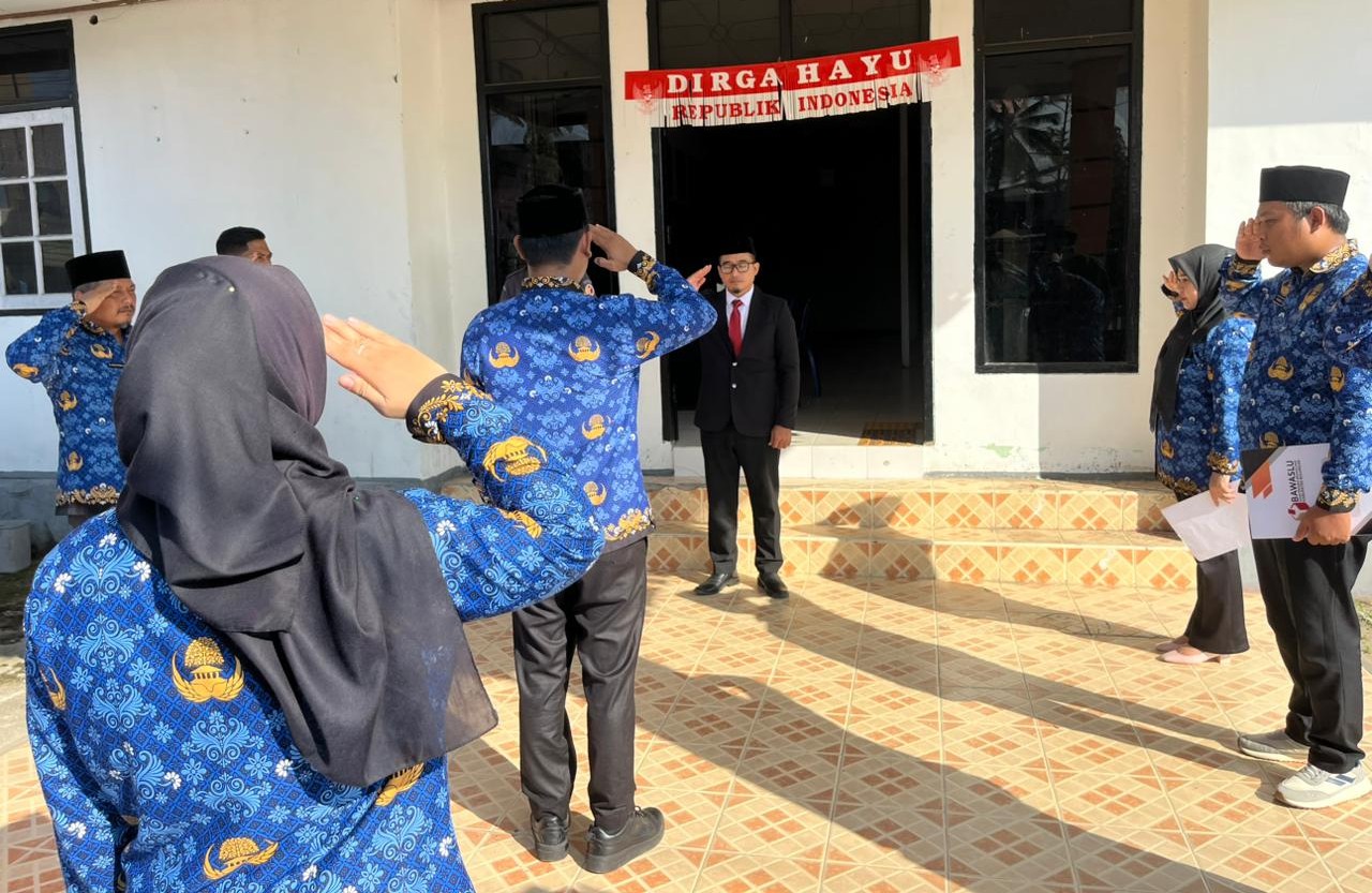 Foto suasan apel hari kesaktian pancasila oleh Bawaslu Kabupaten Bulungan pada Rabu, (01/10)