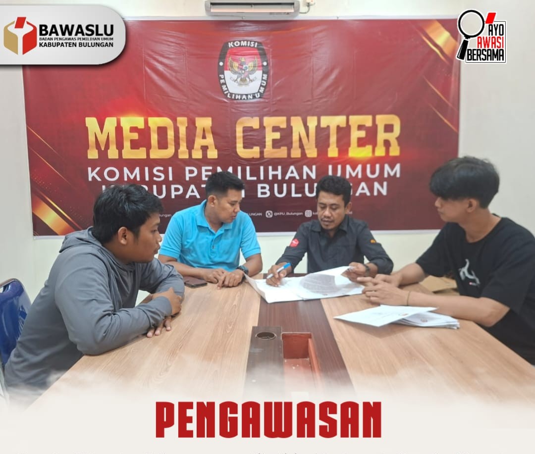 Bawaslu Bulungan Awasi Verifikasi Semester I 2026, 10 Parpol Sukses Update Data Sipol