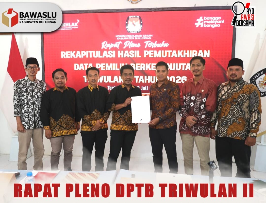 Kawal Akurasi Hak Pilih, Bawaslu Bulungan Beri Catatan Strategis di Rapat Pleno PDPB Triwulan II