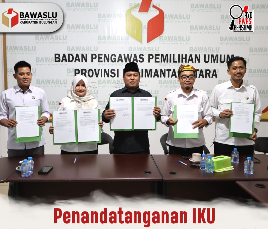 Bawaslu Bulungan Tandatangani Dokumen IKU Tahun 2026, Perkuat Komitmen Kinerja Pengawasan