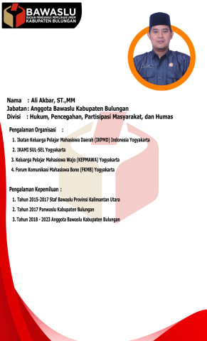 Ketua Dan Anggota Bawaslu Bulungan Priode 2018-2023