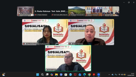 Bawaslu Bulungan Ikuti Sosialisasi Program Bawaslu Membelajarkan Volume 2 untuk Perkuat Kapasitas SDM