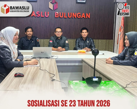 Bawaslu Bulungan Ikuti Sosialisasi Program Bawaslu Membelajarkan Volume 2 untuk Perkuat Kapasitas SDM