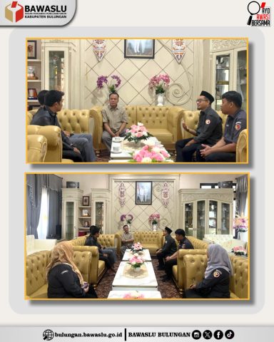 Bawaslu Kabupaten Bulungan, saat melaksanakan Konsolidasi Demokrasi dan Koordinasi bersama Wakil Bupati Bulungan, Kilat A.Md, di Rumah Jabatan, Selasa (04/08)