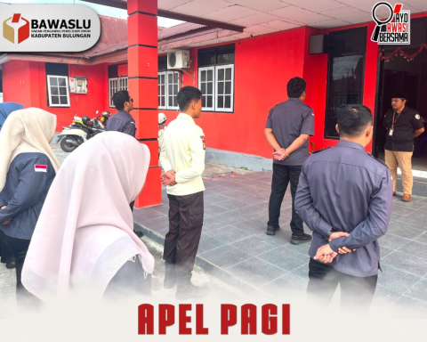 Bawaslu Bulungan Gelar Apel Rutin, Tekankan Kedisiplinan dan Persiapan Bawaslu Membelajarkan