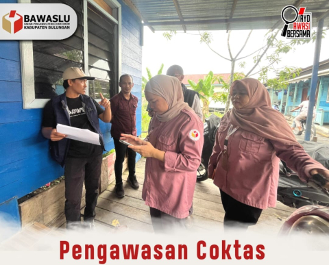 Bawaslu Bulungan Awasi Langsung Coktas Pemutakhiran Data Pemilih di Tanjung Palas
