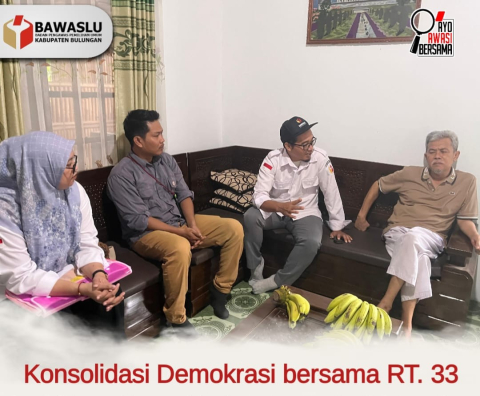 Bawaslu Bulungan Perkuat Konsolidasi Demokrasi Bersama Ketua RT 33