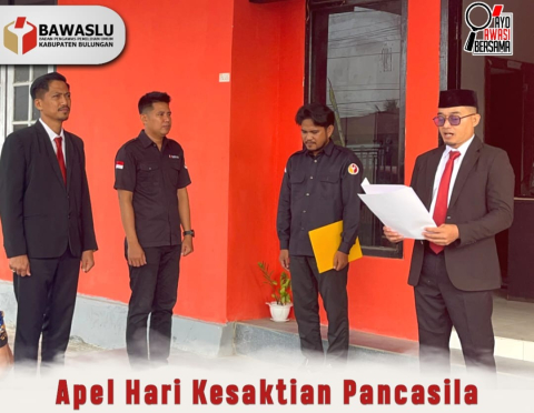 Bawaslu Bulungan Gelar Apel Hari Kesaktian Pancasila, Perkuat Komitmen Nilai-Nilai Pancasila