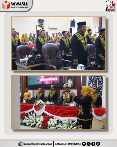 Bawaslu Bulungan Hadiri Rapat Paripurna Hari Jadi Tanjung Selor ke-236 dan Kabupaten Bulungan ke-66