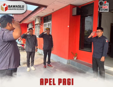 Bawaslu Bulungan Gelar Apel Rutin Senin Pagi, Tekankan Kedisiplinan dan Koordinasi