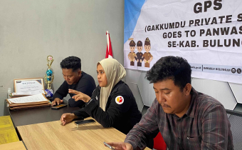 Poto: Kordiv PPPS Bawaslu Bulungan dan unsur Kepolisian yang tergabung dalam Gakkumdu