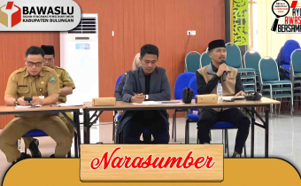 Foto: Kordiv HP2H Bawaslu Bulunag Riswan, saat melakukan Pemaparan