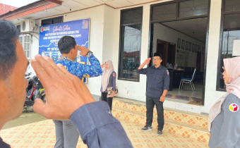 Sausana Bawaslu Bulungan Gelar Upacara Hari Lahir Pancasila di halaman Kantor