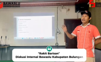 Foto: Pemaparan materi oleh Ridwan Staf Bawaslu Kabupaten Bulungan