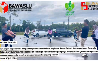Jumat Sehati, Bawaslu Bulungan Perkuat Budaya Kerja Sehat dan Kebersamaan Pegawai