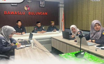 Bawaslu Bulungan Ikuti Rapat Koordinasi Penyusunan Laporan Pimpinan Bulanan Secara Daring