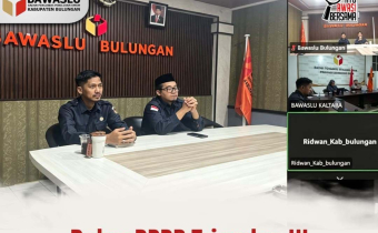 Bawaslu Bulungan Ikuti Rapat Koordinasi Pengawasan Data Pemilih Berkelanjutan Triwulan III
